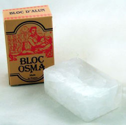 A typical alum block