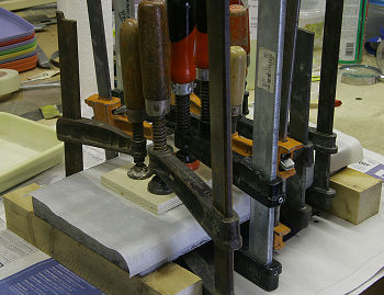 Ignatz Making Micarta Scale Material-13 clamp 04.jpg